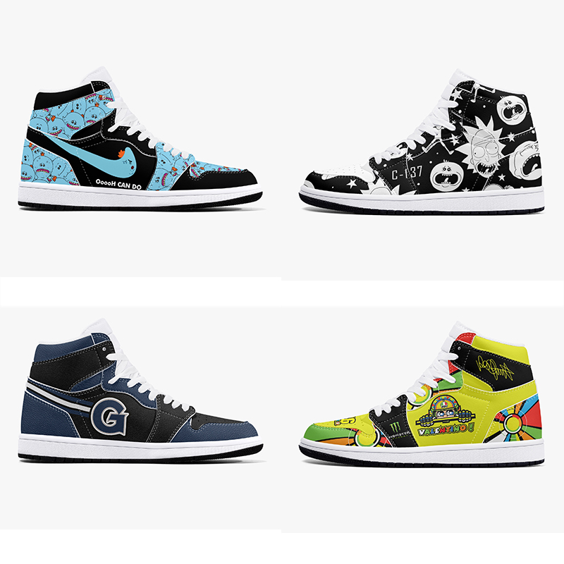 fashion men diy women Custom pattern basketball shoes Strange pattern outdoor sports trainers sneakers 36-48