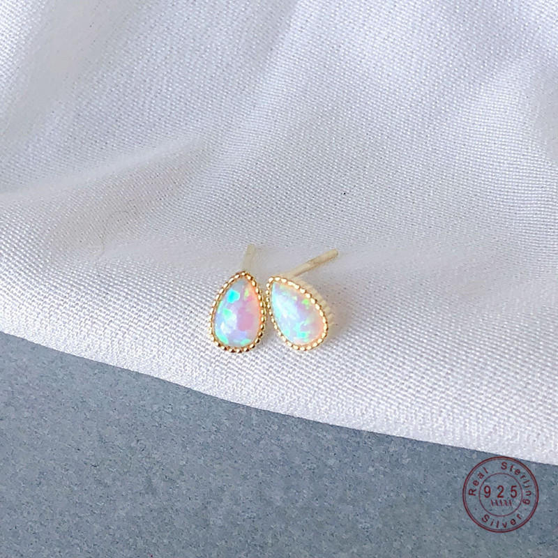 Stud 925 Sterling Silver Opal Earrings Women Temperament Wedding 14k Gold Plating Jewelry Girlfriend Gift 230801