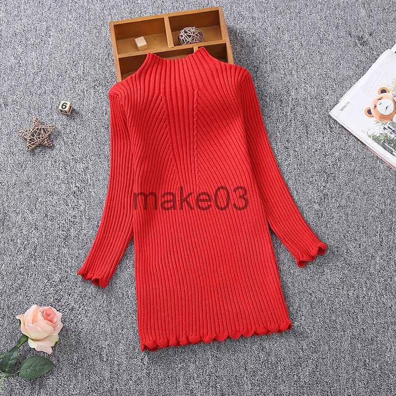 Cardigan Kids Girls Knitted Sweater Spring Autumn Winter Baby turtleneck long Sweater for Teen Girl wear warm Clothing 2 4 8 10 12 13Year J230801