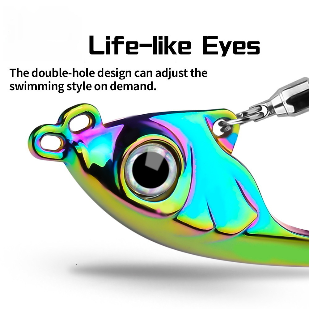 Baits Lures Spinner Bait 9g 13g 17g Metal Vib Fishing Lure Trolling Rotating Spoon Wobbler Sinking Hard With Sequin Pesca For Bass Pike 230801