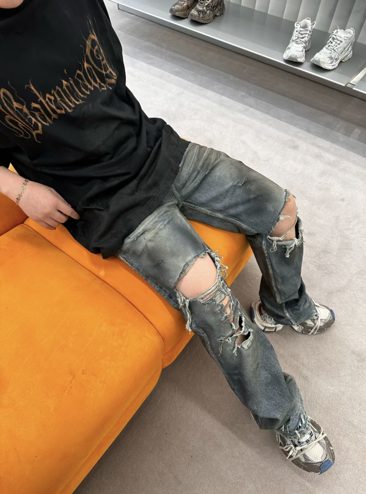 Original bale Washed Blue Jeans Baggy Men Loose Wide Leg Jeans For Men Denim Pants Fashion Loose Men Hiphop Streetwear Causal Jeans