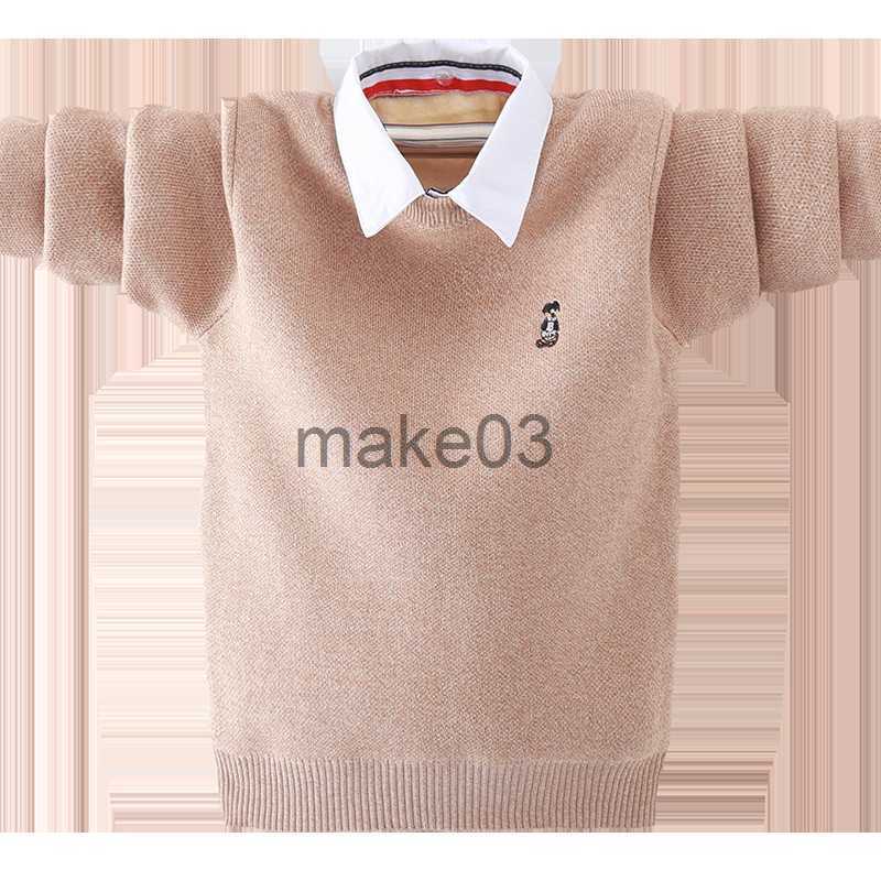 Cardigan winter children's clothing Boy's clothes pullover Sweater Kids clothes Cotton products Keep warm Boy sweater Thicker J230801