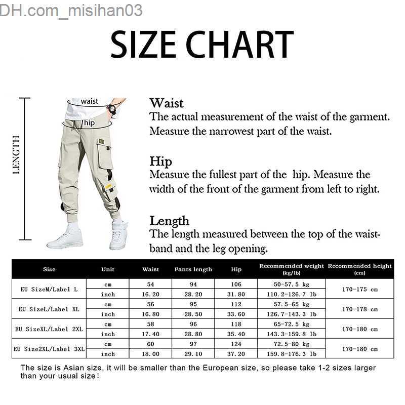 Men's Pants New hip-hop jogger cargo pants Men's harem pants Multi pocket ribbon Men's sports pants Street casual pants Men's spor