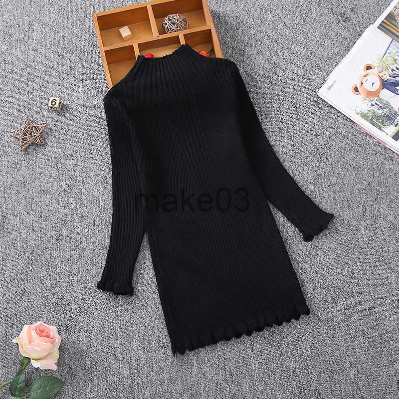 Cardigan Kids Girls Knitted Sweater Spring Autumn Winter Baby turtleneck long Sweater for Teen Girl wear warm Clothing 2 4 8 10 12 13Year J230801