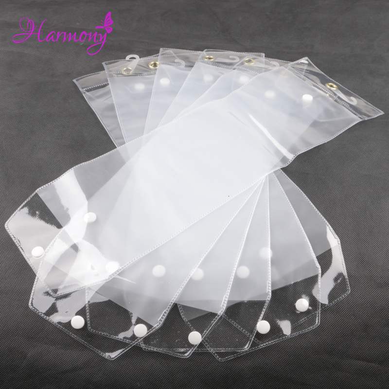Wig Stand 40pcslot 12inch-26inch plastic pvc bags for packing hair extension transparent packaging bags 230731