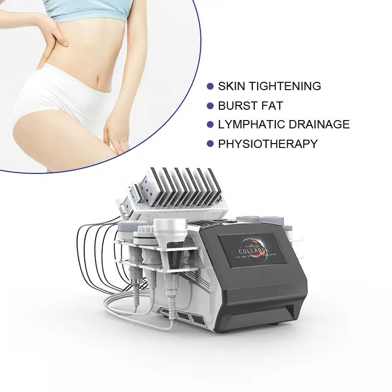 6 in 1 Ultrasound Vacuum 80K Cavitation Slimming Machine RF Lipo Machine Laser Slimming