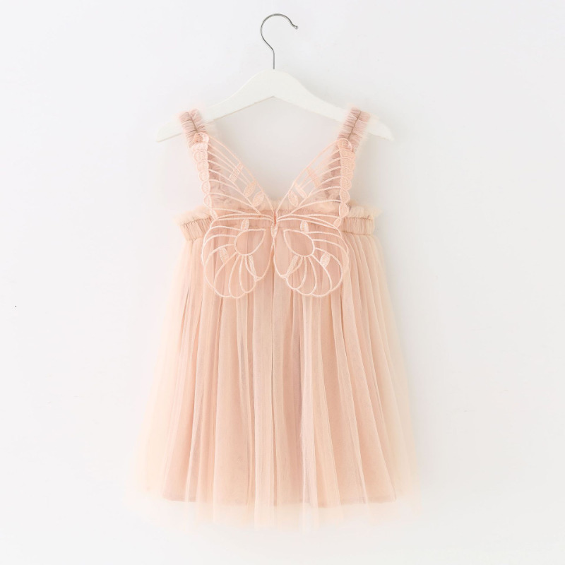 Girl's Dresses Summer Girl Kawaii Angel Wing Fairy Puffy Dress Toddler Kid Mesh Sling Princess Dress for Girls Birthday Party Dresses MTK02 23080