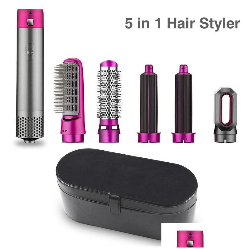 Curg Irons Hair Dryer Curler 5 In 1 Electric Iron S Rollers With And Straightening Brush 220624 Drop Delivery Products Care Styg Dhc7l