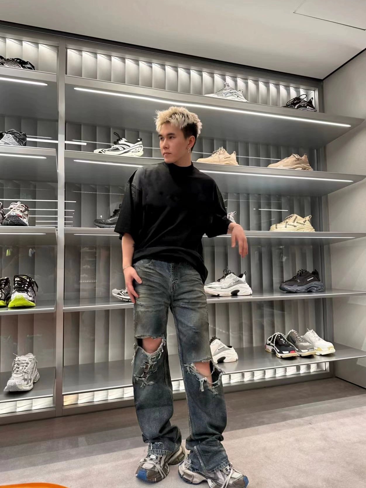 Original bale Washed Blue Jeans Baggy Men Loose Wide Leg Jeans For Men Denim Pants Fashion Loose Men Hiphop Streetwear Causal Jeans