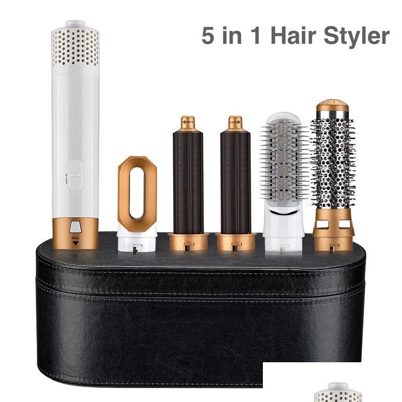 Curg Irons Hair Dryer Curler 5 In 1 Electric Iron S Rollers With And Straightening Brush 220624 Drop Delivery Products Care Styg Dhc7l