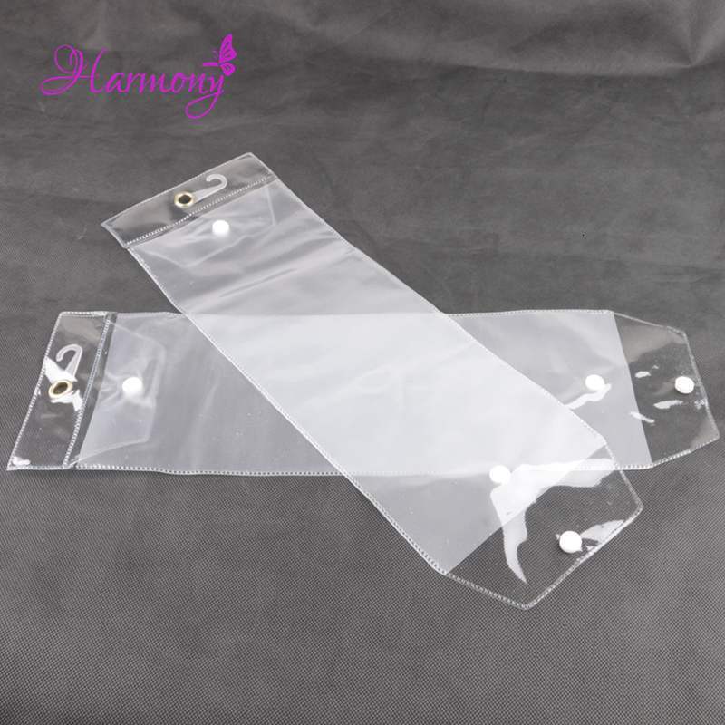 Wig Stand 40pcslot 12inch-26inch plastic pvc bags for packing hair extension transparent packaging bags 230731