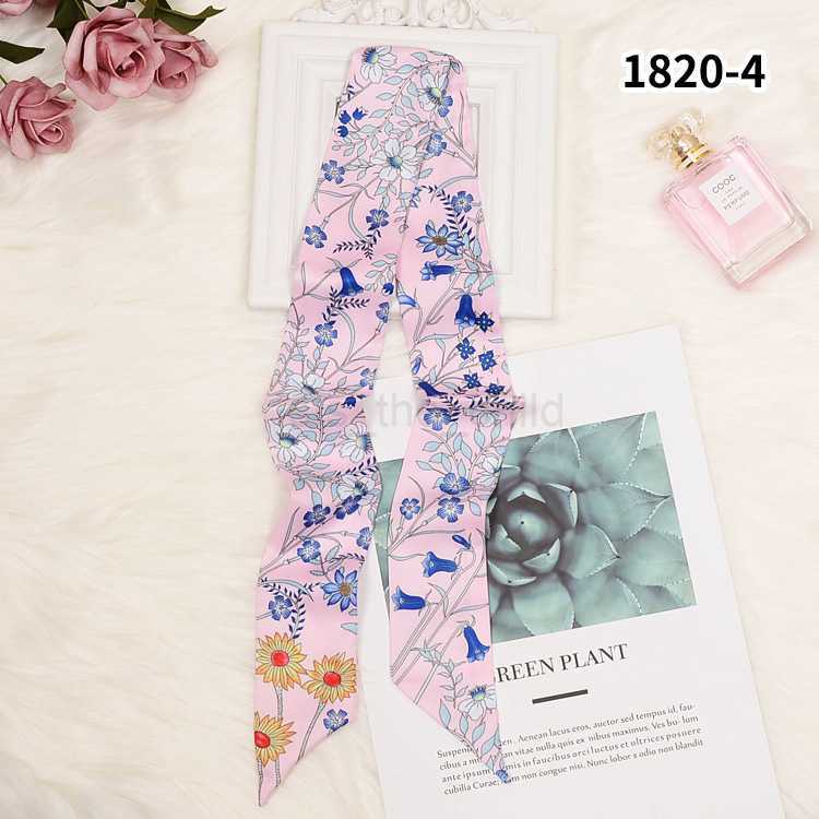 Scarves Factory ON SALE 2019 Colorful New Fashion Brand Silk Scarf Life Tree Print Head Handle Bag Ribbons Small Long Skinny Scarves Y23