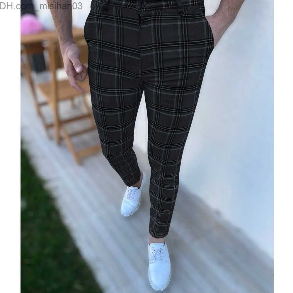 Men's Pants New Spring and Autumn Men's Casual Flat Bottom Trousers Business Work Pants Men's Dress Pants Men's Slim Fit Trousers 