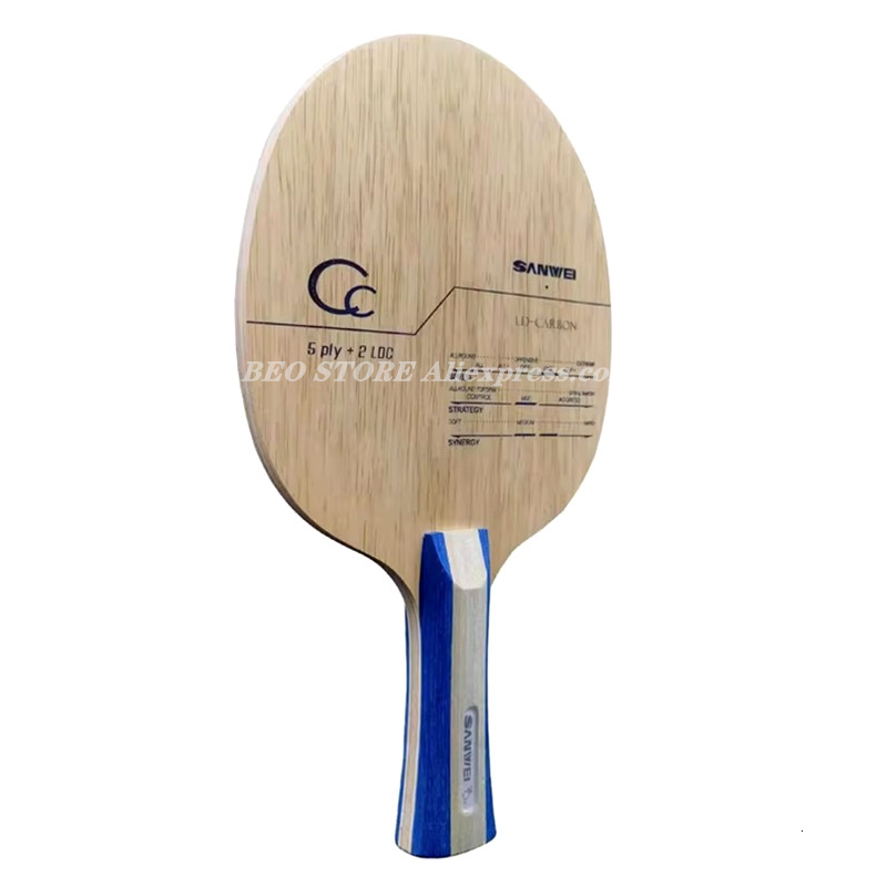 Table Tennis Raquets SANWEI CC tennis blade 5 wood2 carbon OFF training without box ping pong racket bat paddle tenis de mesa 230801
