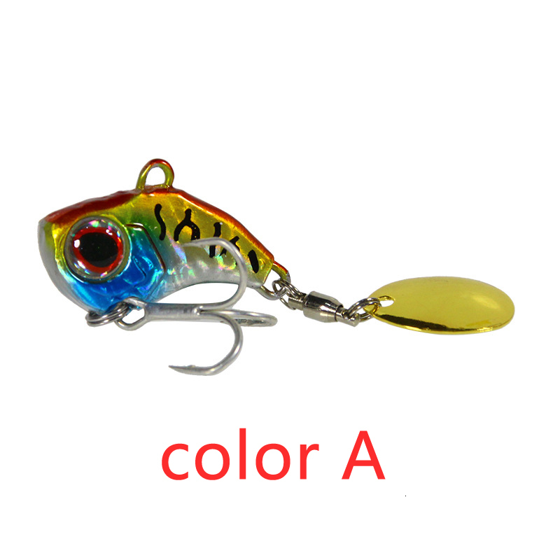 Baits Lures Arrival 1PCS 9g13g16g22g Metal VIB Fishing Lure Spinner Sinking Rotating Spoon Pin Crankbait Sequins Tackle 230801