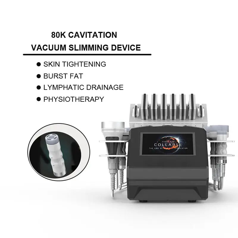 6 in 1 Ultrasound Vacuum 80K Cavitation Slimming Machine RF Lipo Machine Laser Slimming