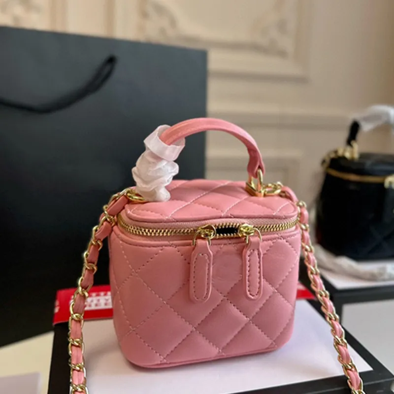 Fashion Womens Crossbody Handbags Exquisite Sheepskin Portable Classics Women High-Quality Makeup Box Totes