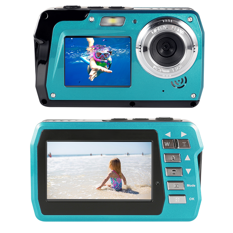 Weatherproof Cameras 4K Waterproof Digital Camera Underwater 5M Dual Display 30fps Action for Snorkeling Swimming 230823