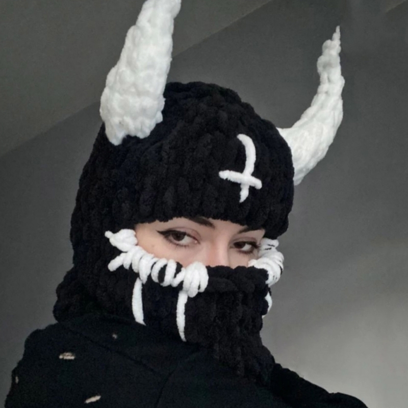 Wide Brim Hats Bucket Female Warm Balaclava Hat Winter Knitted Ear Flaps Neck Scarf Women Party Headwear Lady Fashion Holiday Headgear 230801