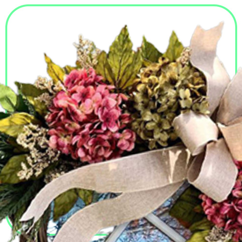 Farmhouse Pink Hydrangea Wreath Rustic Home Decor Artificial Garland for Front Door Wall Decor BS Q08121972348