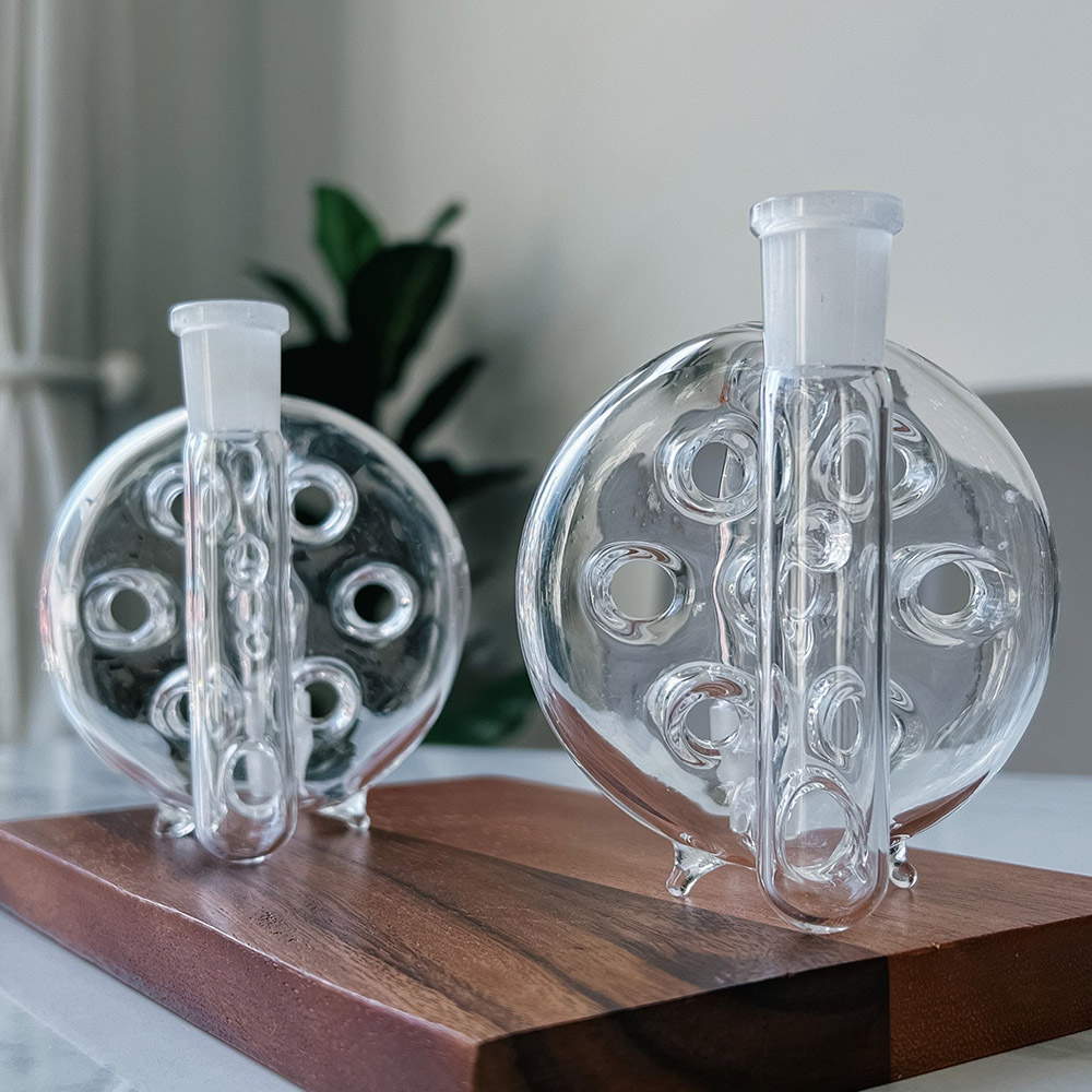 Glass Ash Catcher Holes Perc Reclaimer for Hookah Dab Rig Smoking Water Bong Pipes Adapter Ashcatchers 14mm 18mm Joint