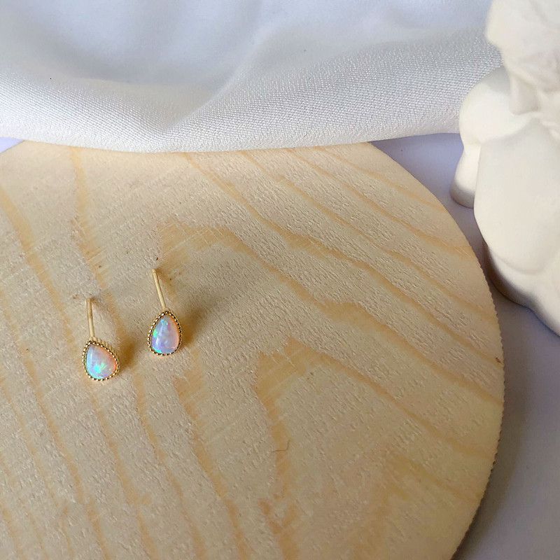 Stud 925 Sterling Silver Opal Earrings Women Temperament Wedding 14k Gold Plating Jewelry Girlfriend Gift 230801