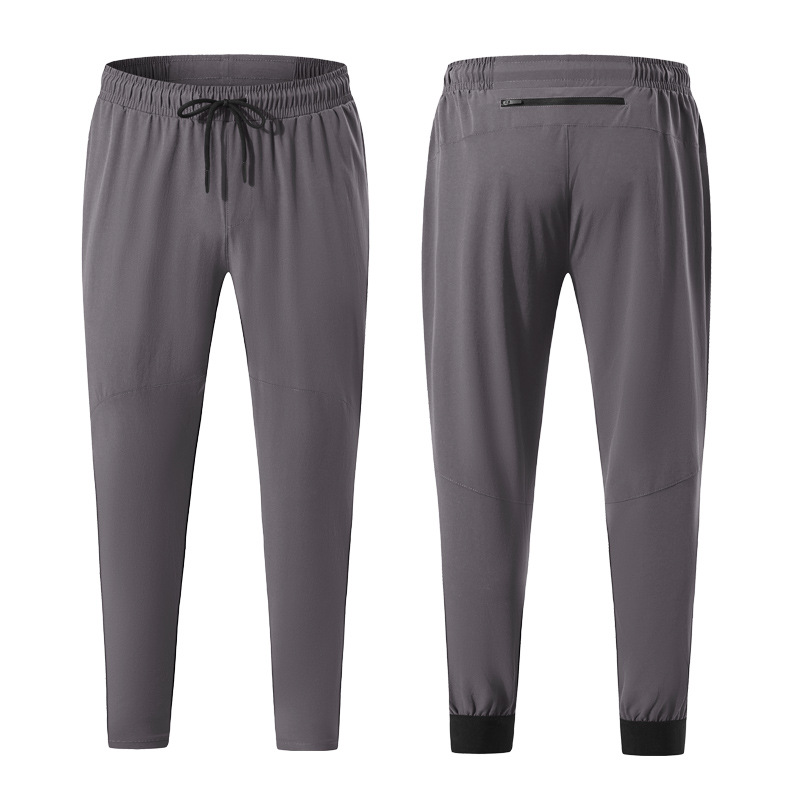 Men Versatile Jogger Workouts Pants Zippered Pocket at Back Waistband Sweatpants Comfortable Joggers Drawstring Trousers Breathable Quick-Dry Yoga Act