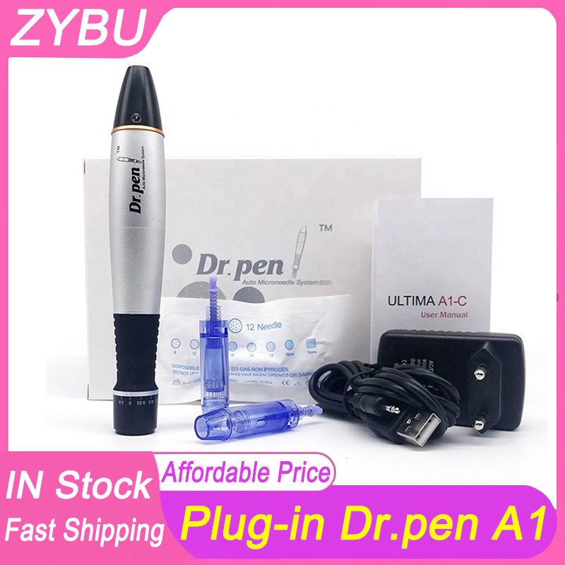 Wired A1-C dr.pen 6 Speed Derma Pen Electic Auto Micro Needle Dermapen Dermastamp 3.0mm Meso Therapy 12 Needles Pen With Replaceable Cartridge