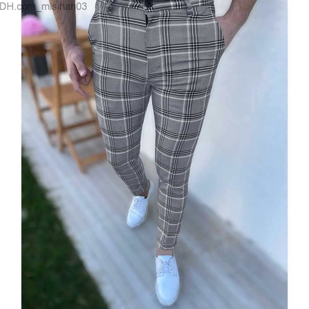 Men's Pants New Spring and Autumn Men's Casual Flat Bottom Trousers Business Work Pants Men's Dress Pants Men's Slim Fit Trousers 