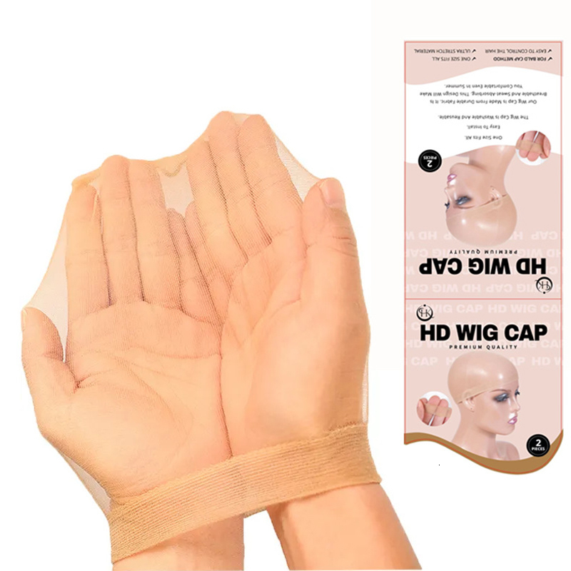 Luxury Wig Connectors Caps 10-100Pcs HD Thin Stocking Cap Deluxe Hair Net For Weave Nylon Stretch Mesh Hd Wigs H260130