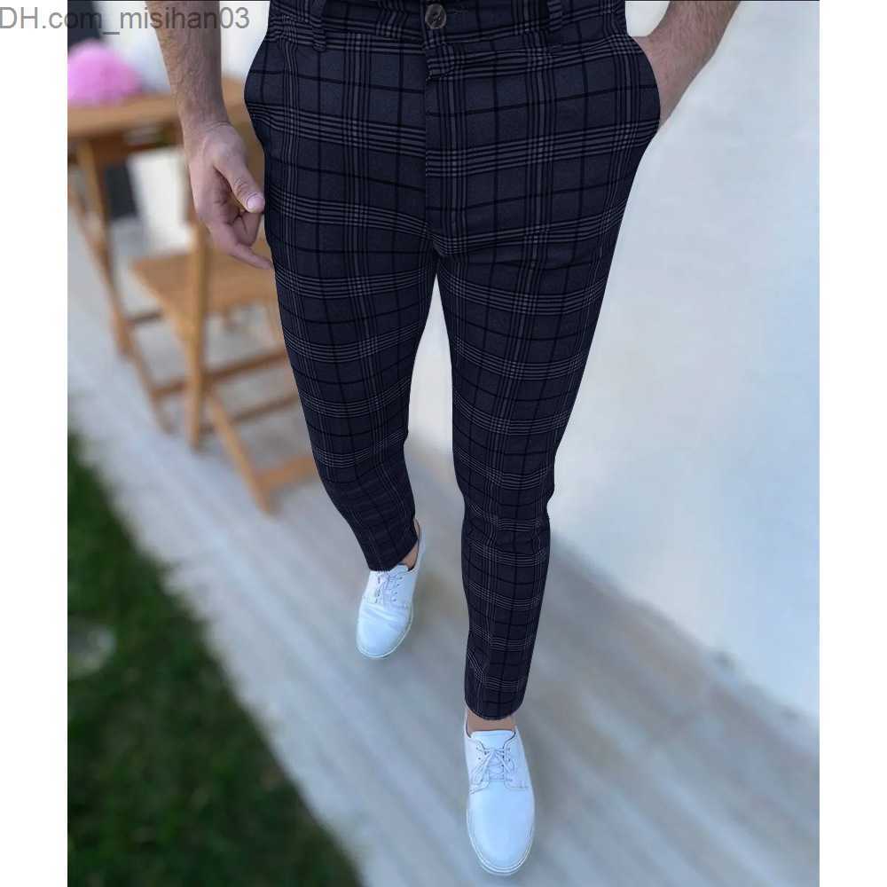 Men's Pants New Spring and Autumn Men's Casual Flat Bottom Trousers Business Work Pants Men's Dress Pants Men's Slim Fit Trousers 