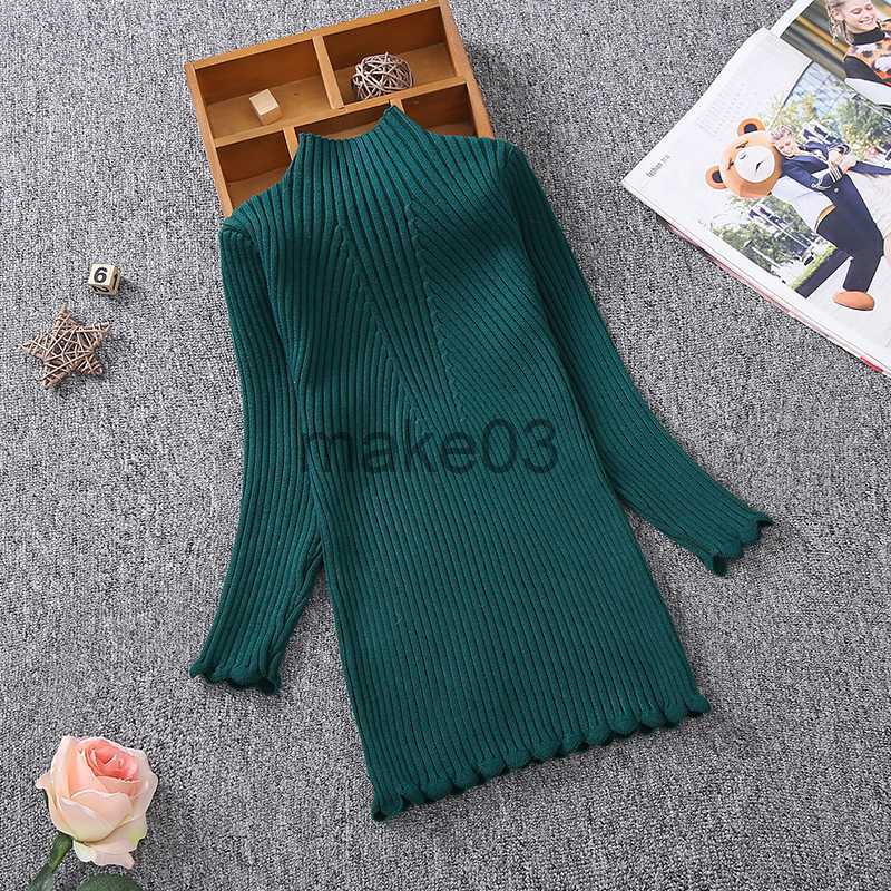 Cardigan Kids Girls Knitted Sweater Spring Autumn Winter Baby turtleneck long Sweater for Teen Girl wear warm Clothing 2 4 8 10 12 13Year J230801
