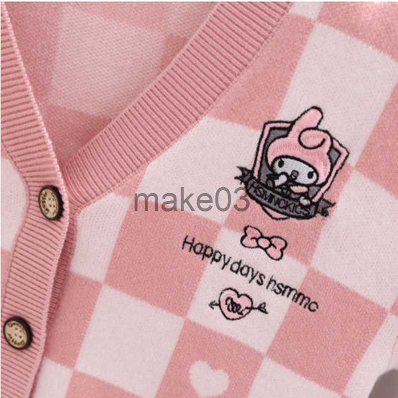 Cardigan Children's clothing girls knitted sweater cardigan plaid sweater coats Kids Autumn Winter woollen Baby Girls Cardigans Sweaters J230801
