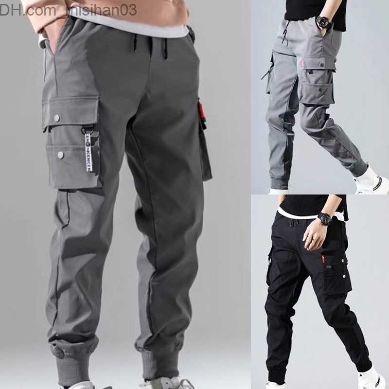 Men's Pants Harajuku thin ankle length cargo Trousers Sportswear boys jogger summer men's harem pants tie foot cover fahion men's cloth