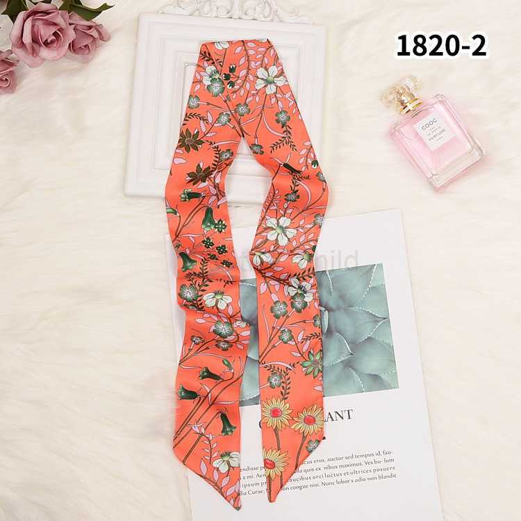 Scarves Factory ON SALE 2019 Colorful New Fashion Brand Silk Scarf Life Tree Print Head Handle Bag Ribbons Small Long Skinny Scarves Y23