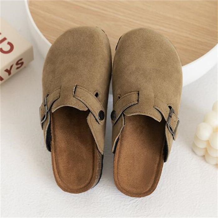 Designer Cork Flat Slippers Fashion Leather kids Slipper Favourite Beach Sandals Boys Girls Youth Children Casual Shoes Clogs Bag Head Non-slip Slides