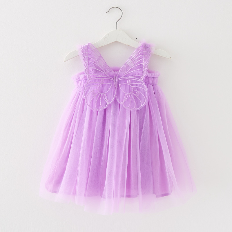Girl's Dresses Summer Girl Kawaii Angel Wing Fairy Puffy Dress Toddler Kid Mesh Sling Princess Dress for Girls Birthday Party Dresses MTK02 23080