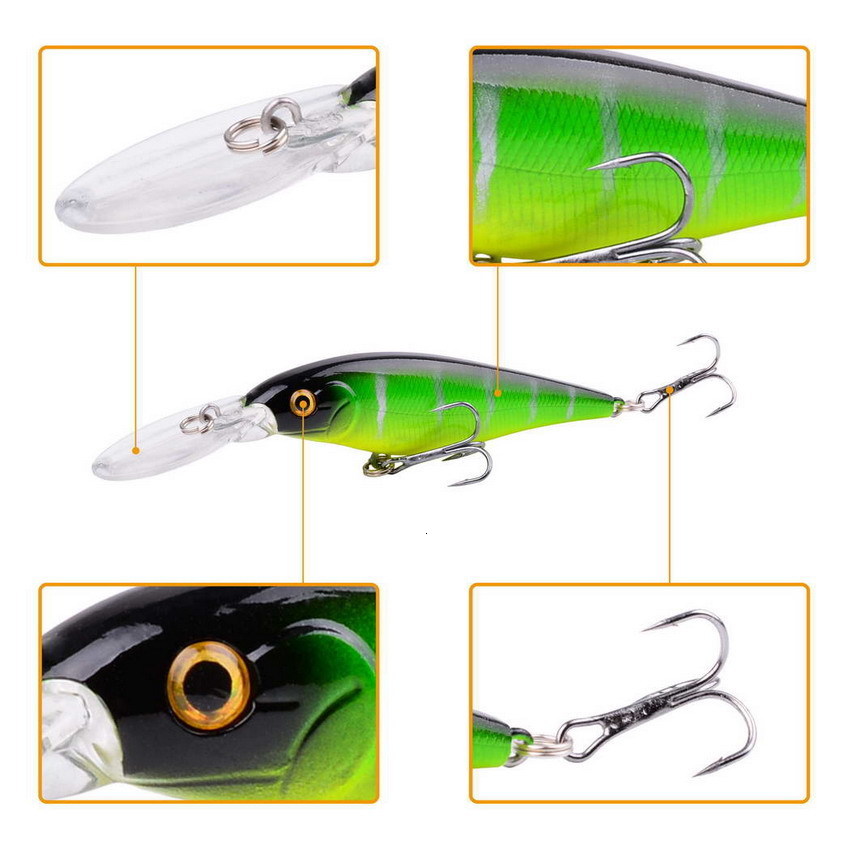 Baits Lures Aorace 1PCS Minnow Fishing Lure 11cm 10g Floating Hard Wobbler Bait Crankbait Carp Striped Bass Pesca Tackle SwimBait 230801
