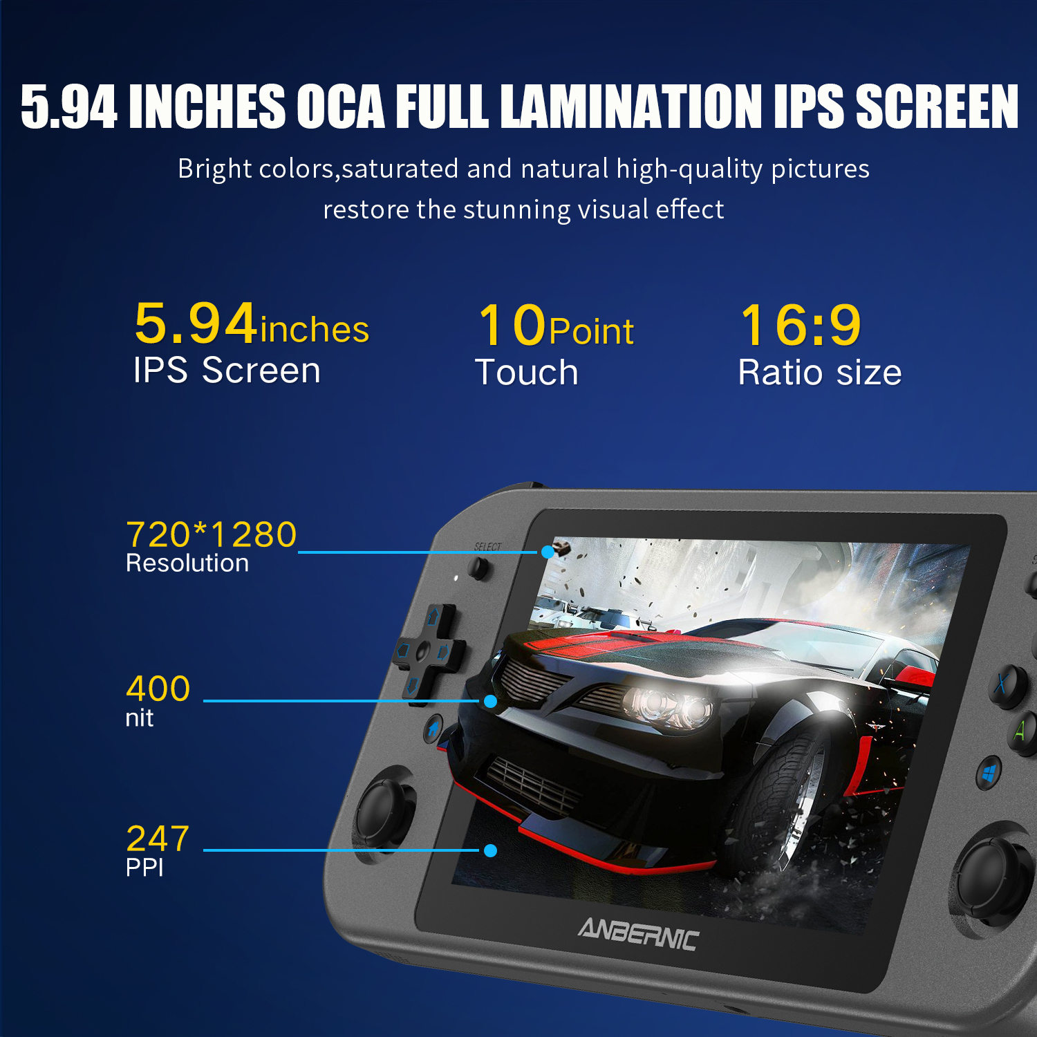 Portable Game Players ANBERNIC Win600 PC Games Handheld 3020e 3050e 5 94 Inch IPS Screen Office Video Console Windows 10 WiFi5 Pocket Laptop 230731