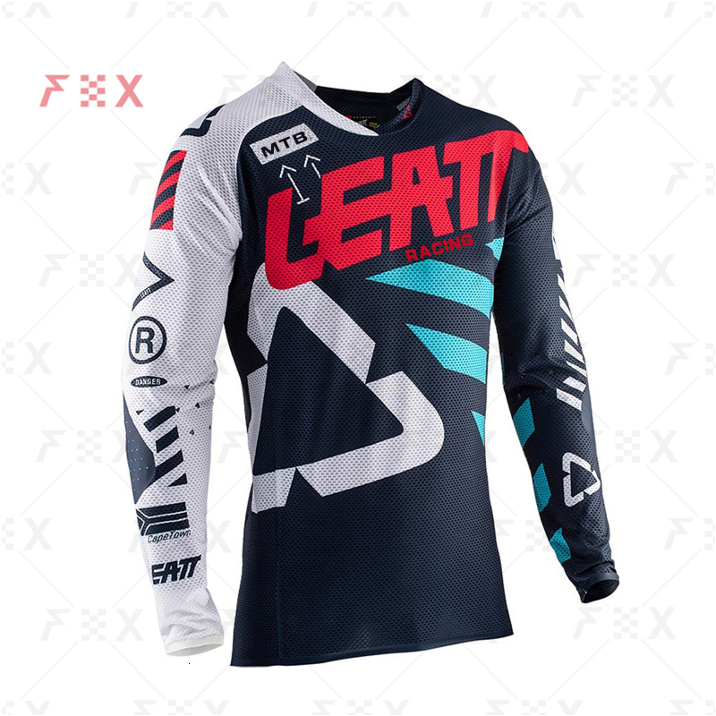 Cycling Jersey Sets Mountain Bike Team Downhill Jersey MTB Offroad DH Bicycle Locomotive Shirt Cross Country Mountain MTB LEATT RACING JERSEY 230731 - view 4