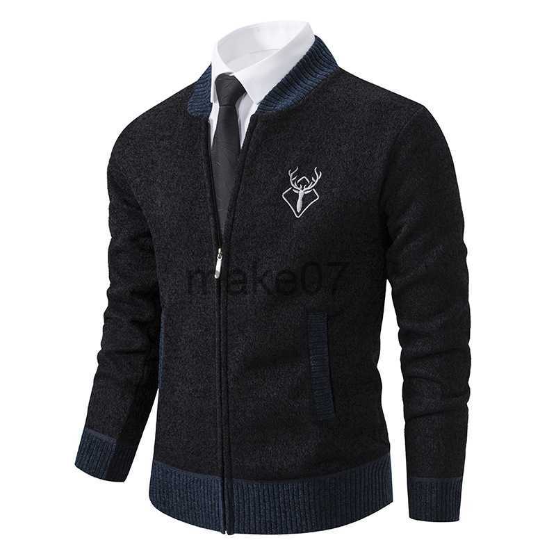 Men's Sweaters Autumn Youth Cardigan Knitwear Korean Edition Trend Outwear Autumn Jacket Personalized Zipper Baseball Neck Sweater Coat J230802