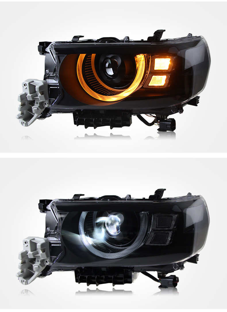 Car Headlight For Land Cruiser 2016-2021 Defender Style LED Lens Laser Headlights Daytime Running Lights