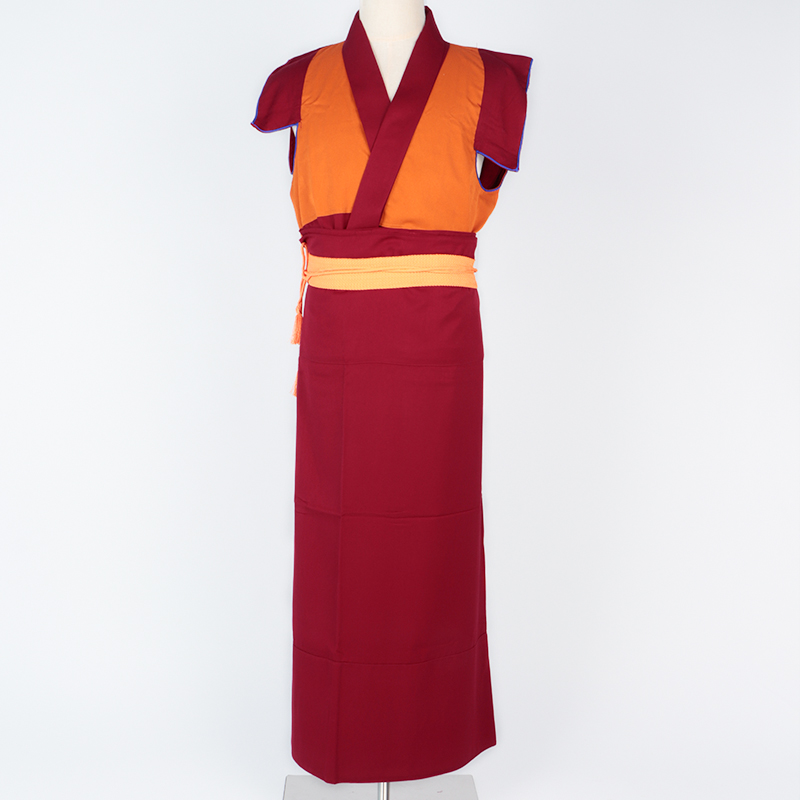 Orient Tibetan Buddhist Costume Lama Monk Clothes Lamaism Shawl Waistcoat Belt Skirt 4pcs Tibet Monks Clothing Tibetan Buddhism