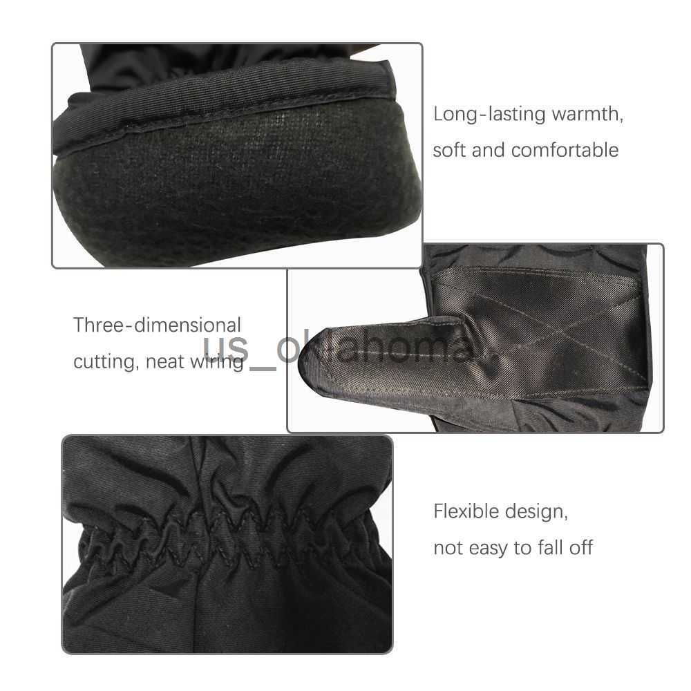 Ski Gloves Touchscreen Snow Winter Hiking Electric Heated Battery Powered Cycling Gloves Ski Gloves J230802
