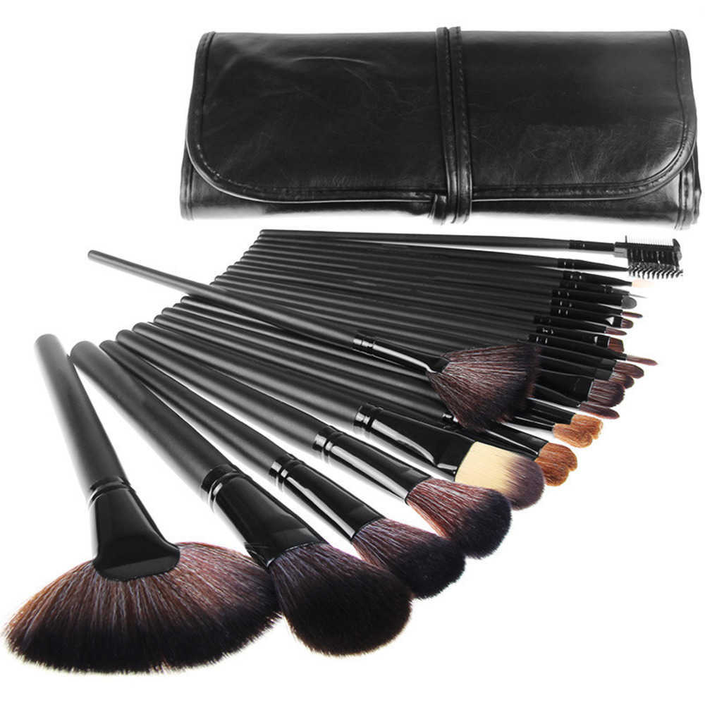 New Professional 24 PCS Makeup Brush Set Makeup Toiletry Kit Wool Brand Make Up Brush Set Case 24 Pcs Makeup Brushes Set Charming Set De Brochas De Ma