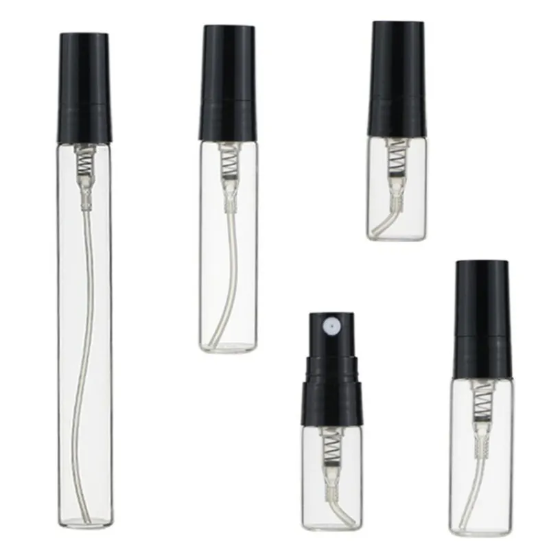 Glass Mist Spray Bottle Refillable Perfume Bottles Empty Sample Vial Portable Travel Cosmetic Container wholesale 2ml 3ml 5ml 10ml