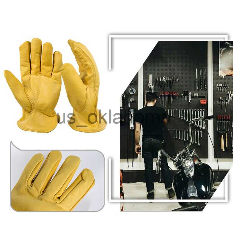 Ski Gloves OZERO Goat Leather Motorcycle Gloves Full Finger Racing Gloves Outdoor Sport Protection Riding Cross Bike Guantes Motor Gloves J230802