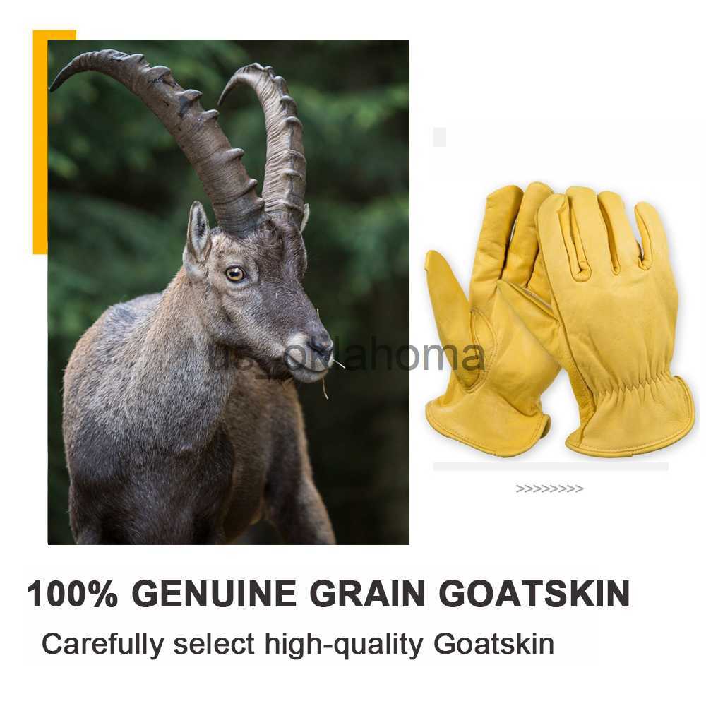 Ski Gloves OZERO Goat Leather Motorcycle Gloves Full Finger Racing Gloves Outdoor Sport Protection Riding Cross Bike Guantes Motor Gloves J230802