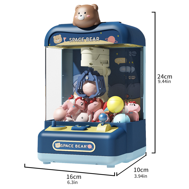Novelty Games Children's mini claw machine small clip doll machine home version candy twisted egg ball for men and girls 230802