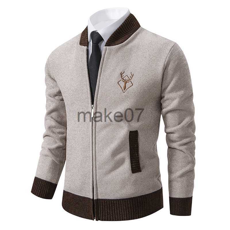 Men's Sweaters Autumn Youth Cardigan Knitwear Korean Edition Trend Outwear Autumn Jacket Personalized Zipper Baseball Neck Sweater Coat J230802